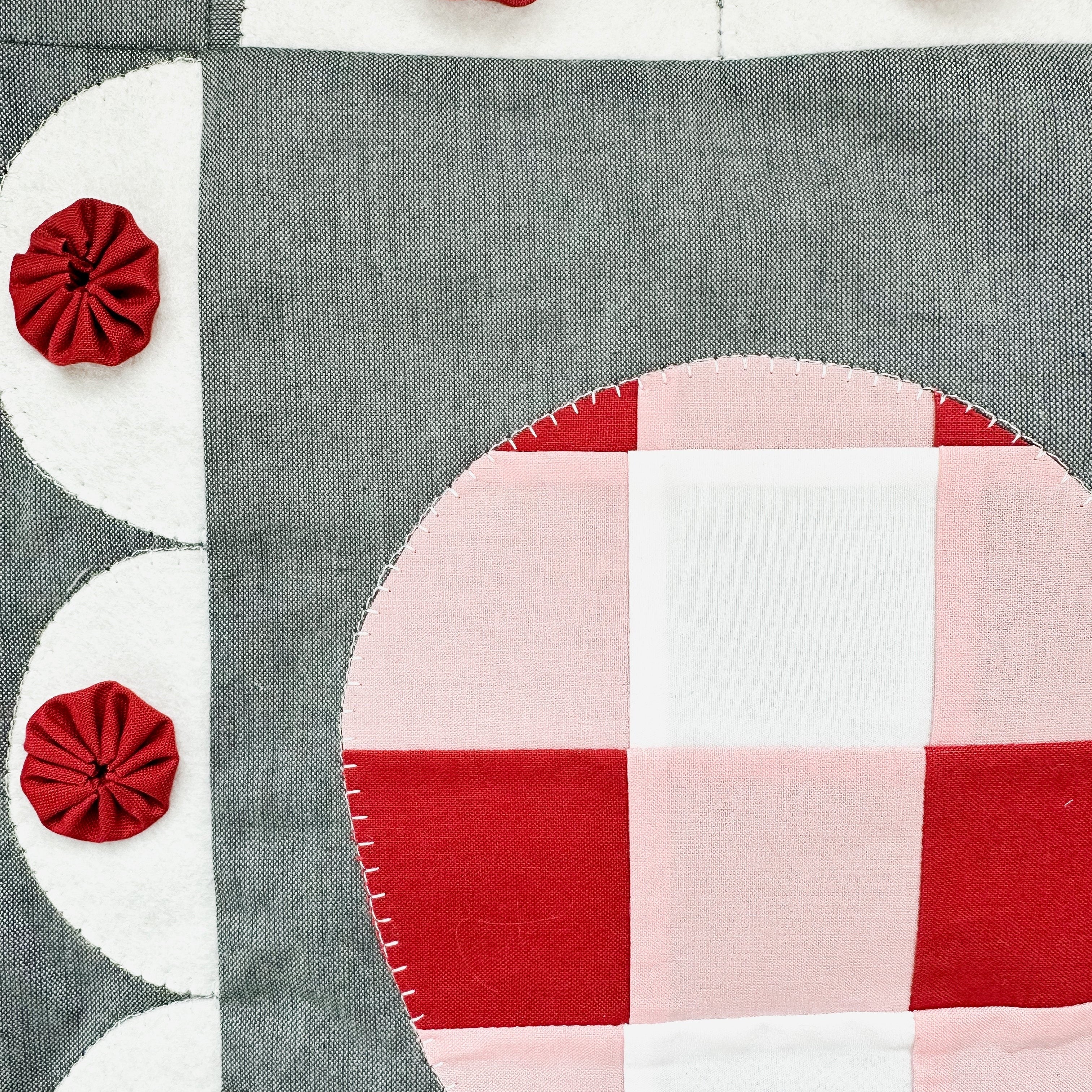 pink red black fabric