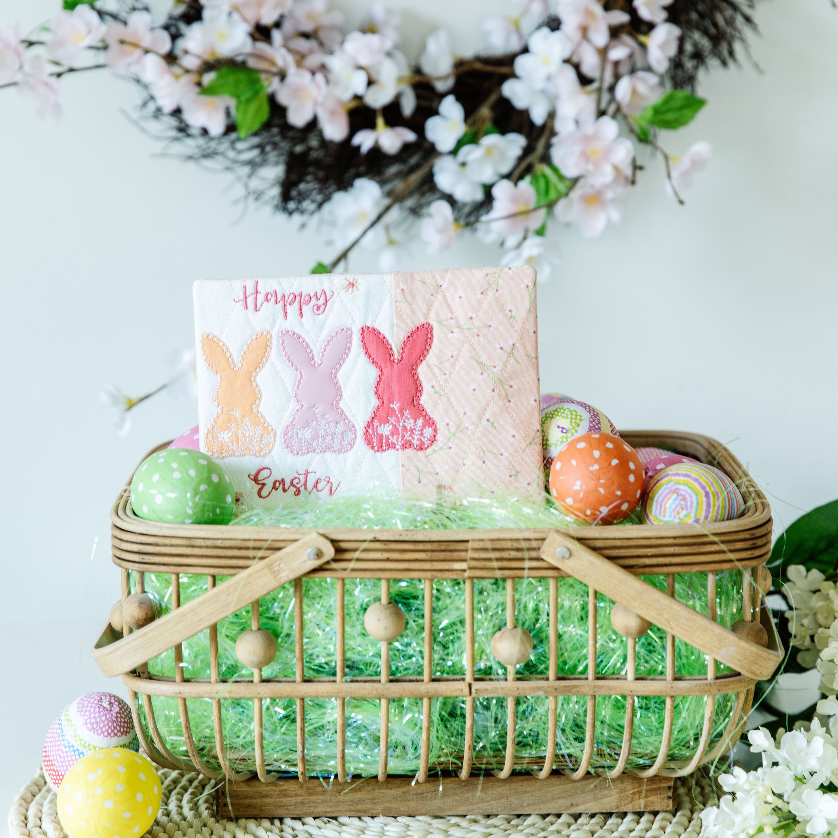Kimberbell Bunny Silhouette Mug Rug
