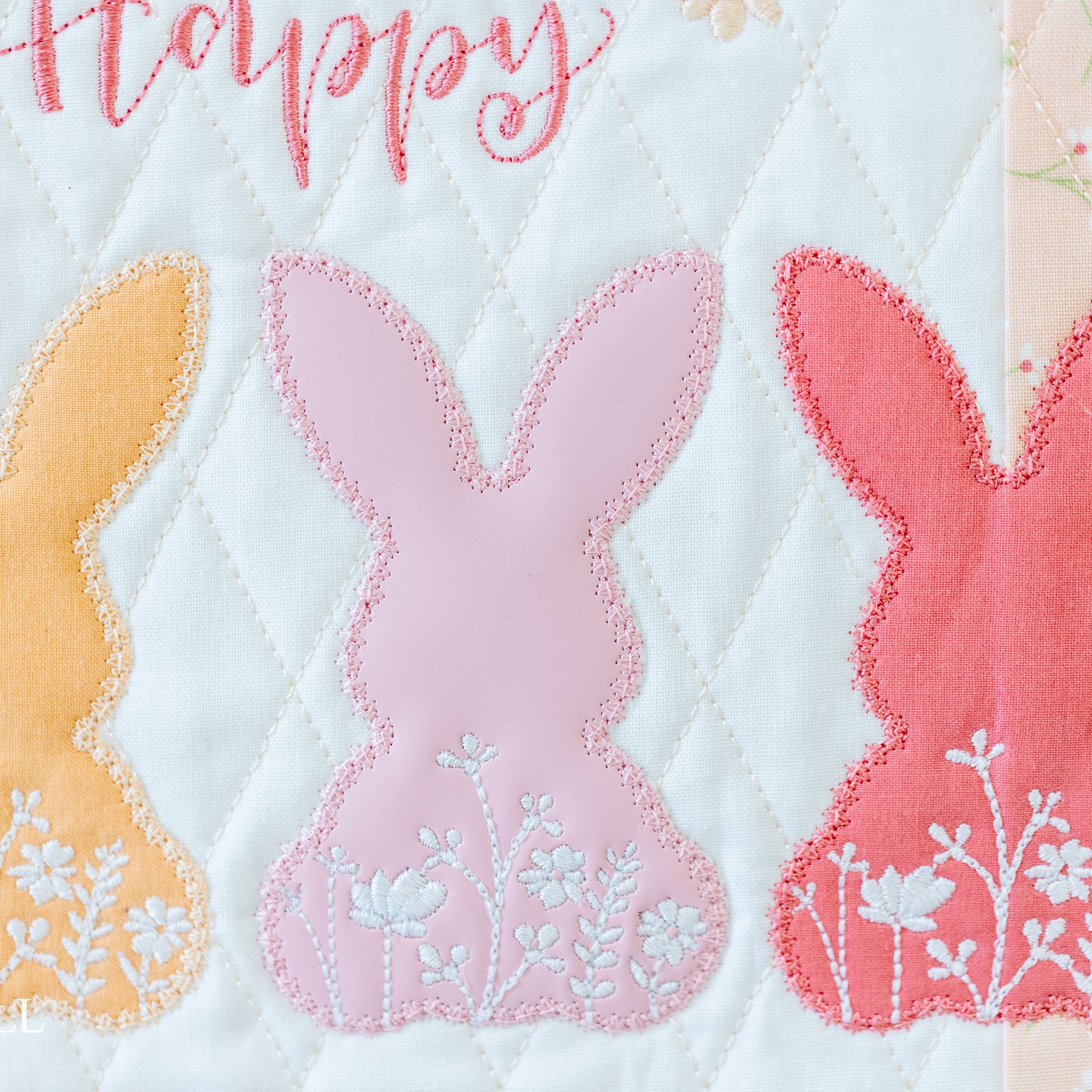 Kimberbell Bunny Silhouette Mug Rug