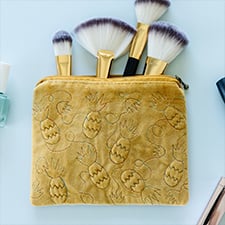 Kimberbell Embroidery Club Trapunto Pineapple Zipper Pouch
