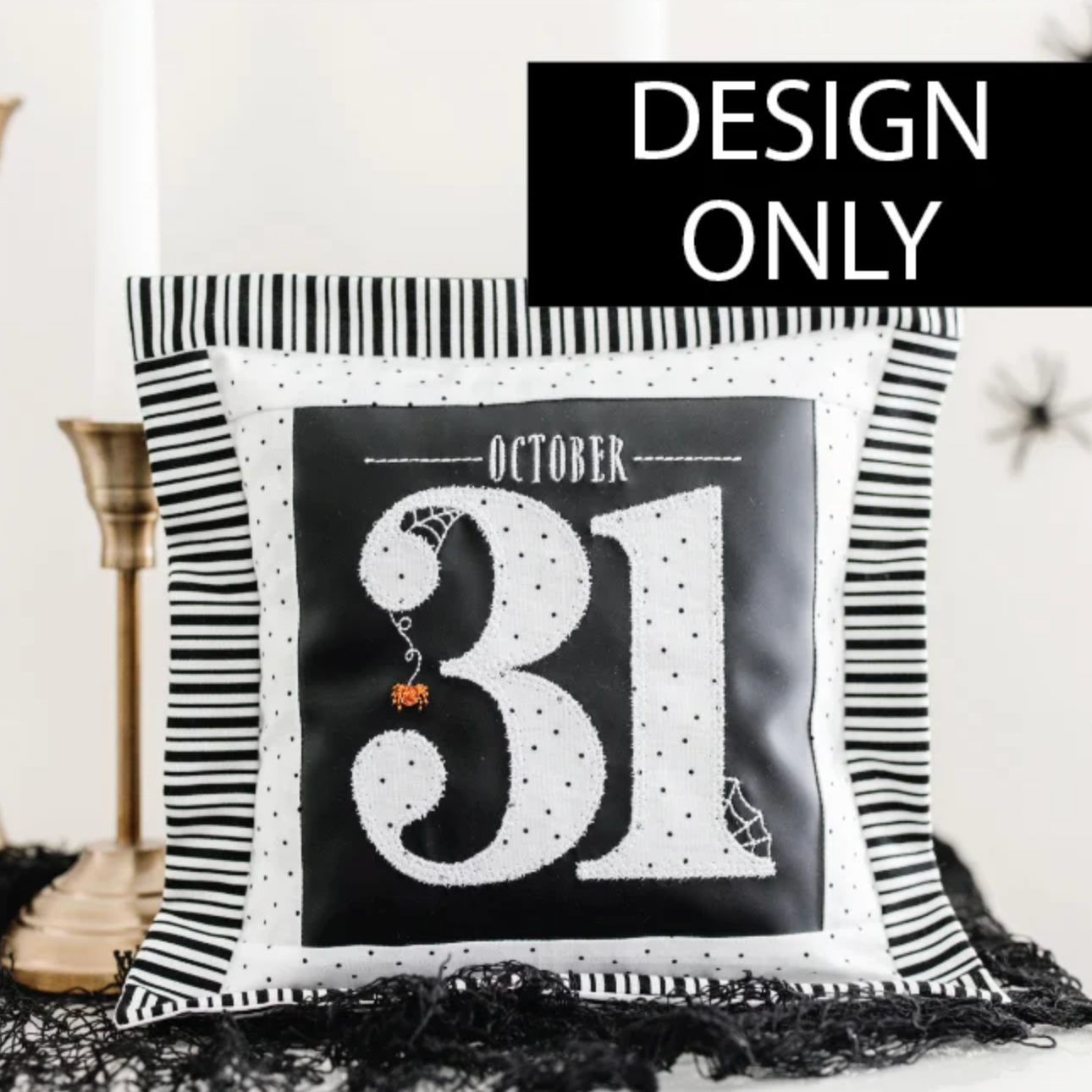 Kimberbell Embroidery Club Design Only - August 2022: October 31 Bench Buddy