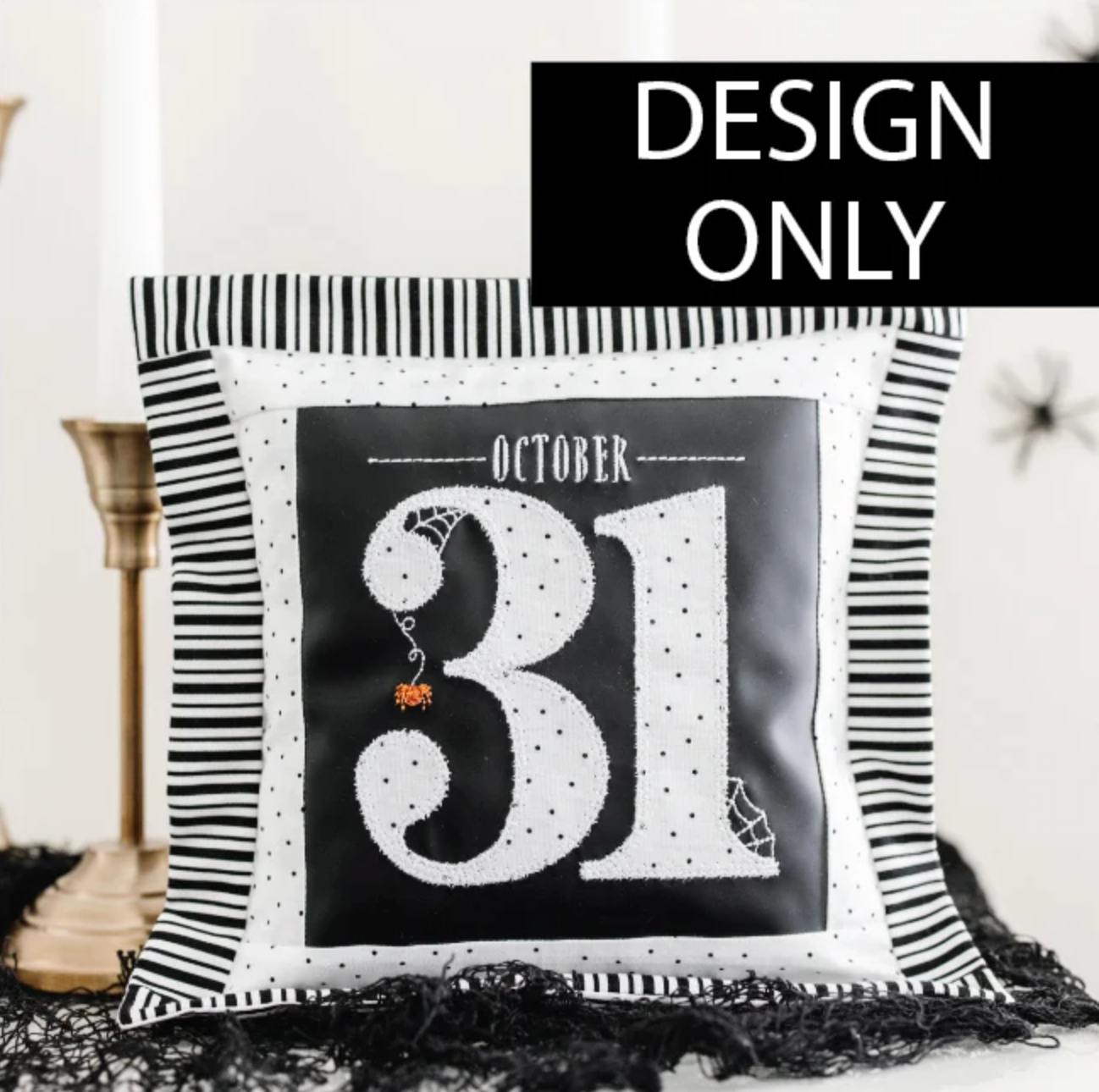 Kimberbell Embroidery Club Design Only - August 2022: October 31 Bench Buddy