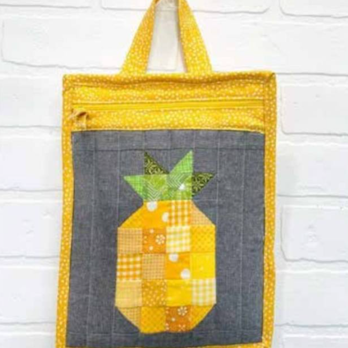 Patchwork Pineapple Zipper Bag