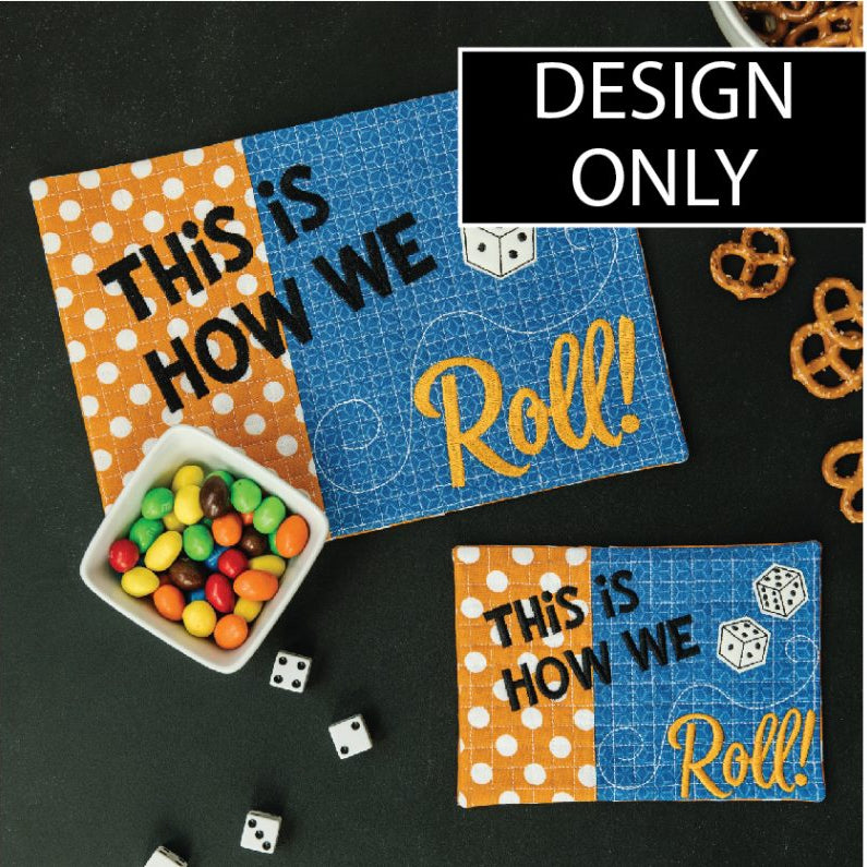 Kimberbell Embroidery Club DESIGN ONLY - November 2022: This is How We Roll Mug Rug