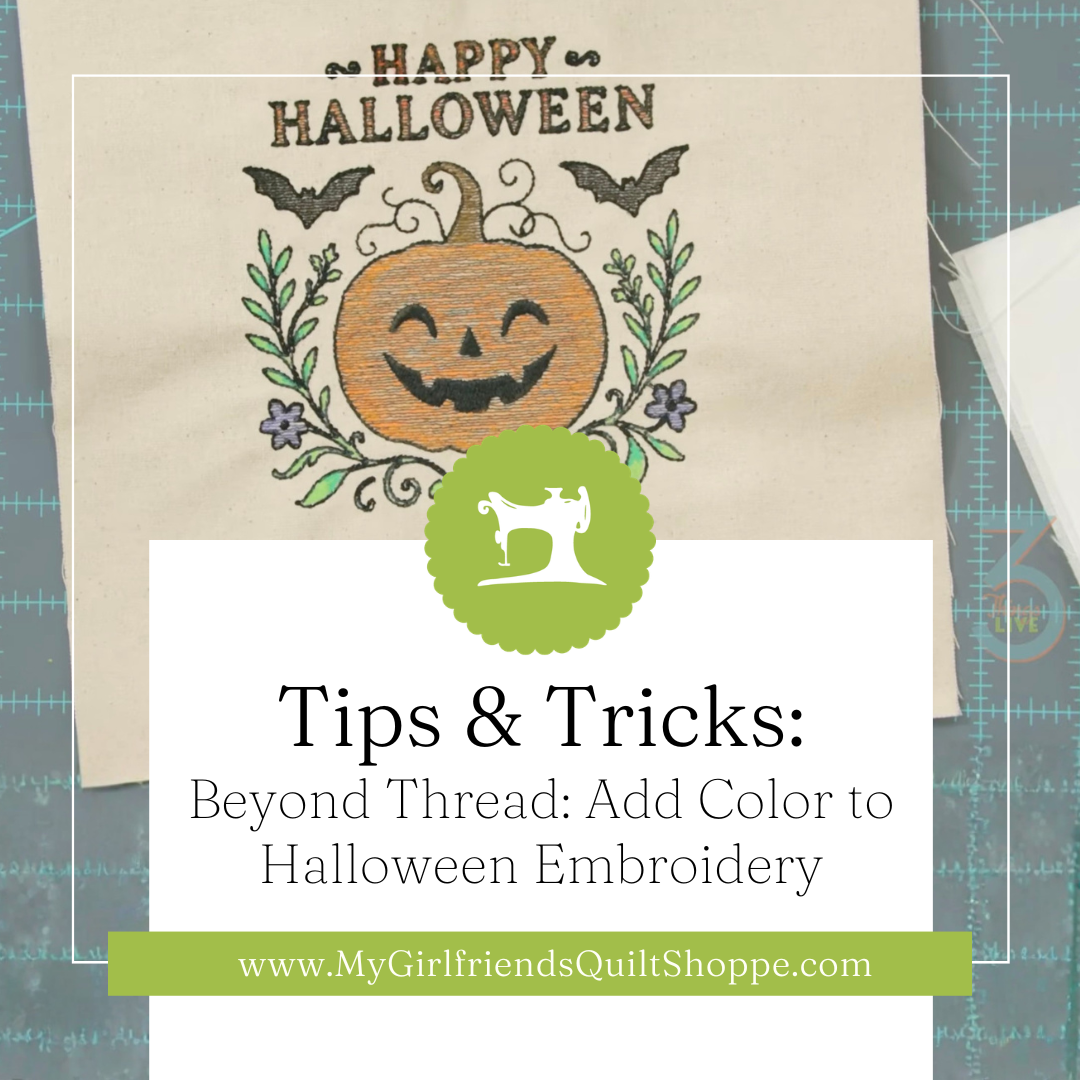 Beyond Thread: Add Color to Halloween Embroidery