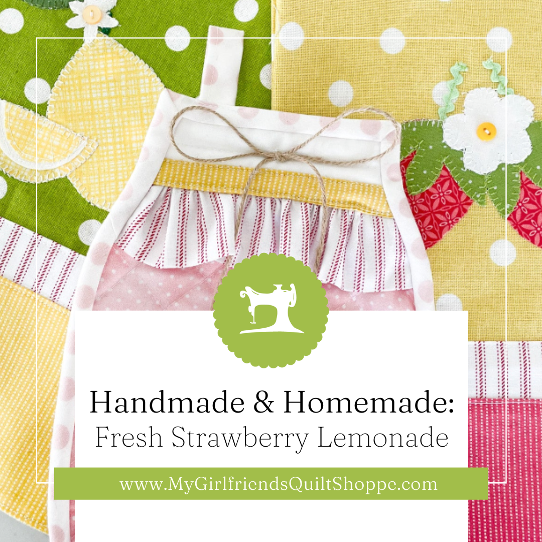 Fresh Strawberry Lemonade + MGQS Strawberry Lemonade Tea Towels & Potholder!