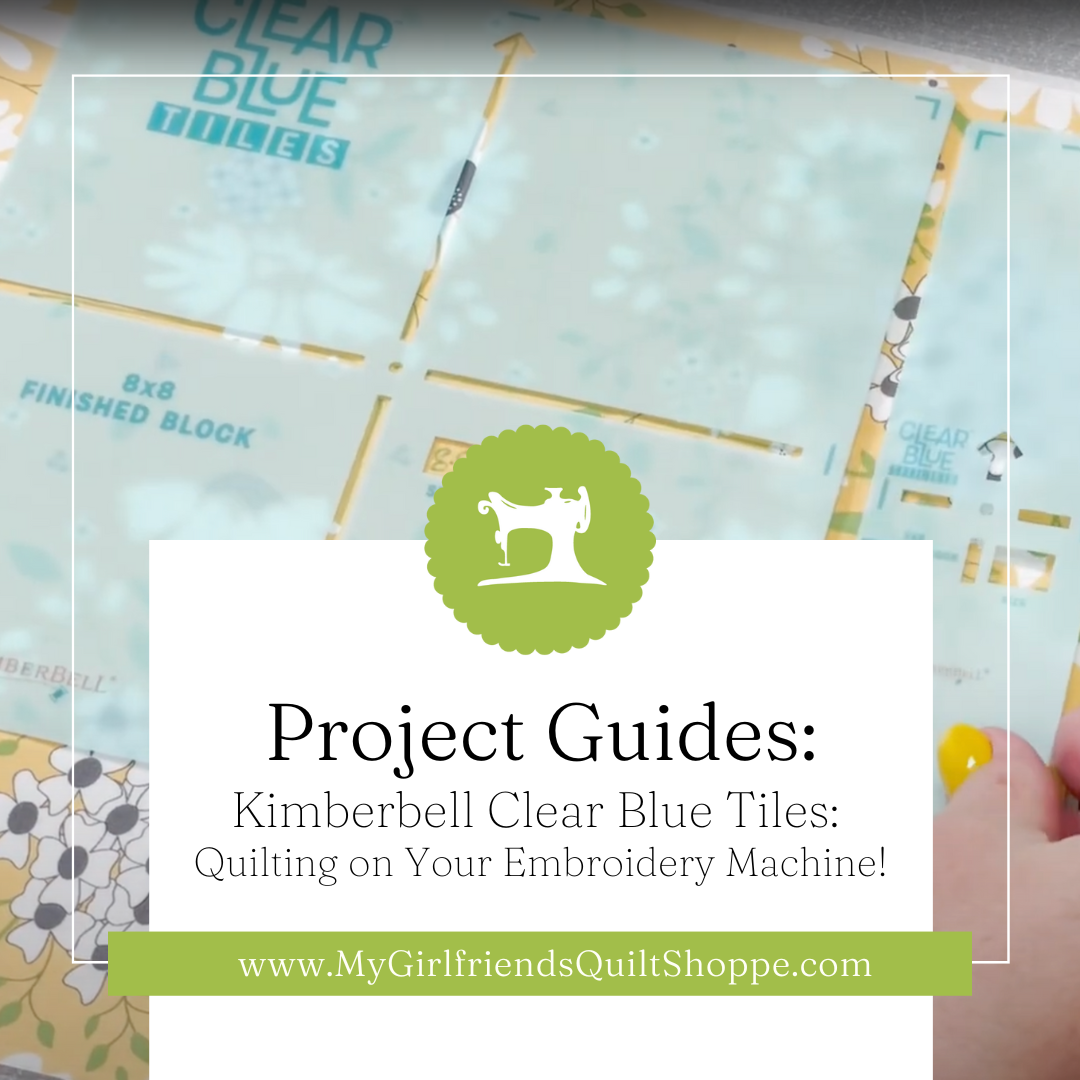 Kimberbell Clear Blue Tiles: Quilting on Your Embroidery Machine!