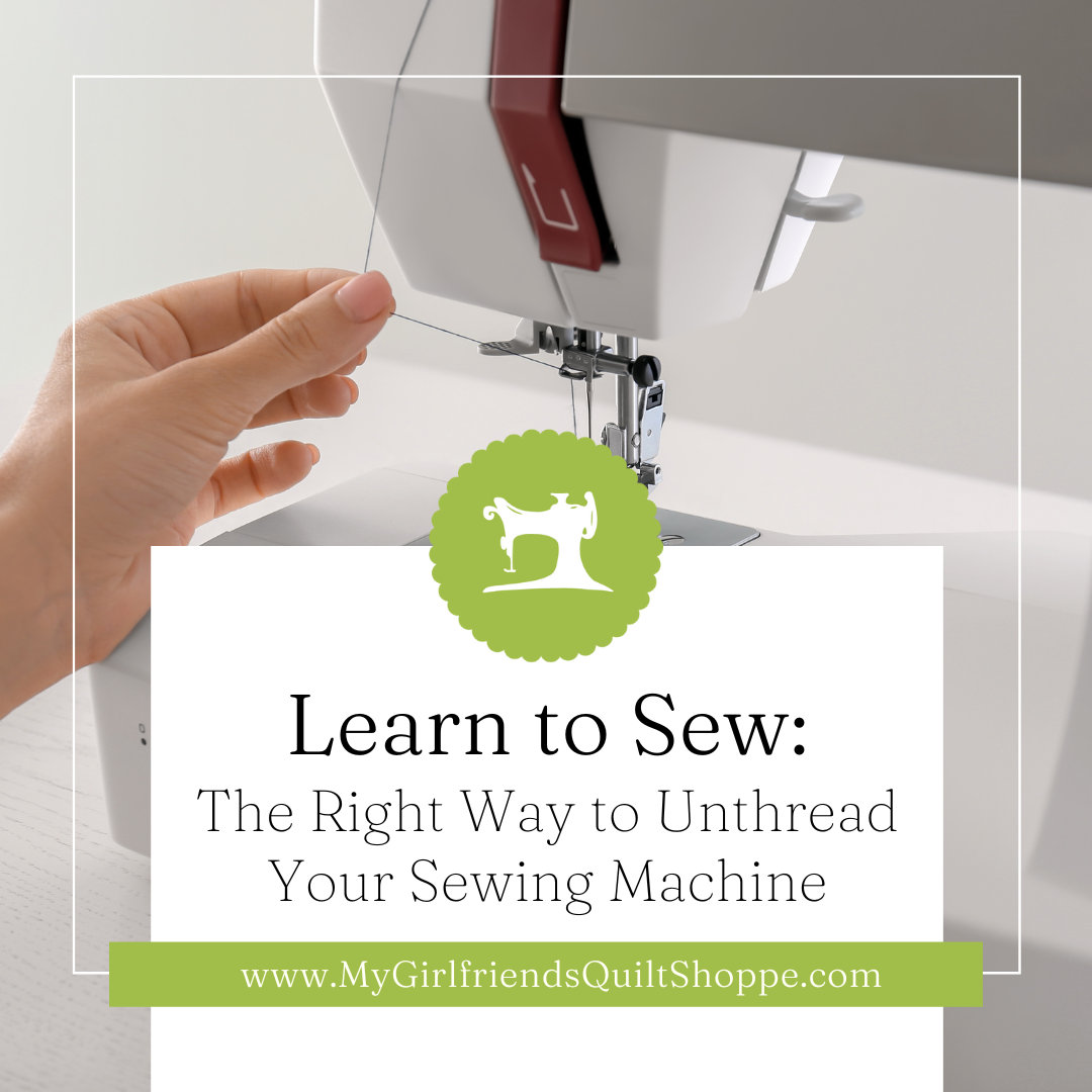 Unthreading sewing machine