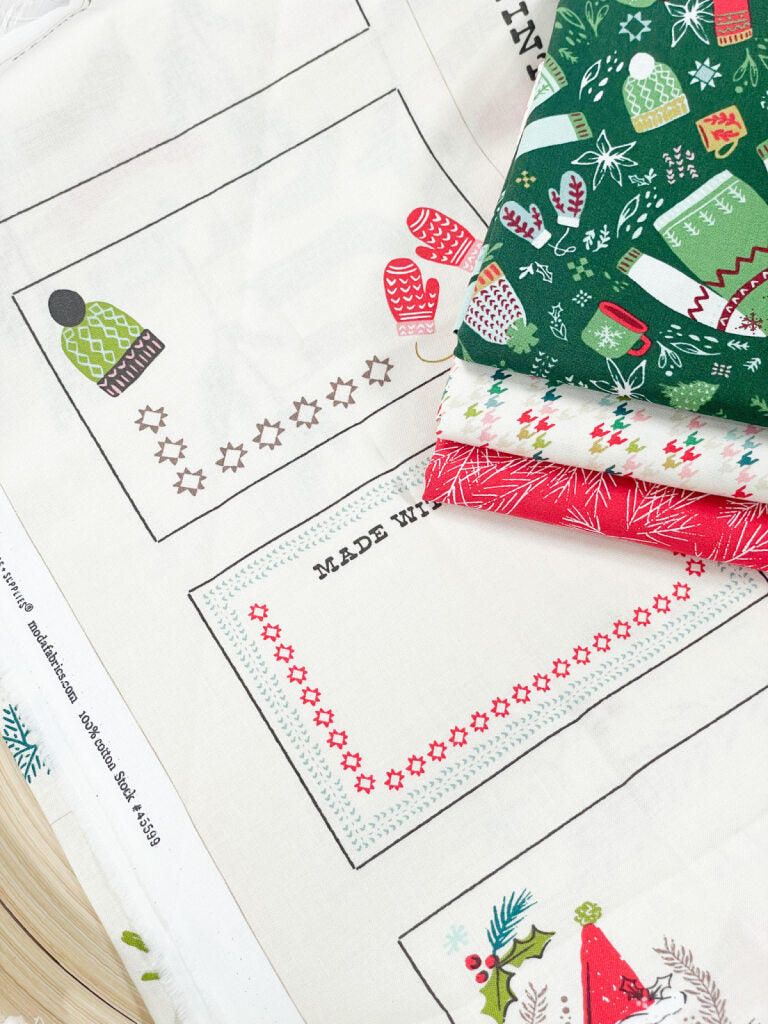 Cozy Wonderland  Panel bundle Green (panel and 3 half yards)