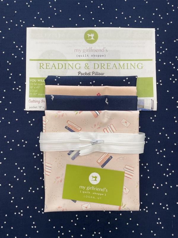 Between the Pages Reading Pillow- Navy