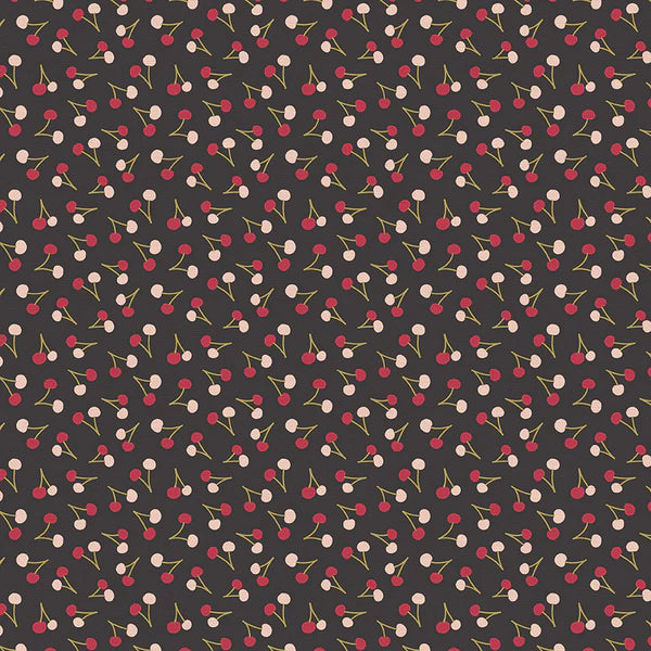 Paintbrush Studio Cherries Black fabric 