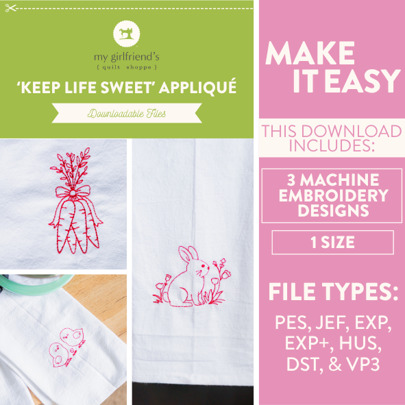 Spring Redwork Set (Downloadable Machine Embroidery Pattern) – My ...