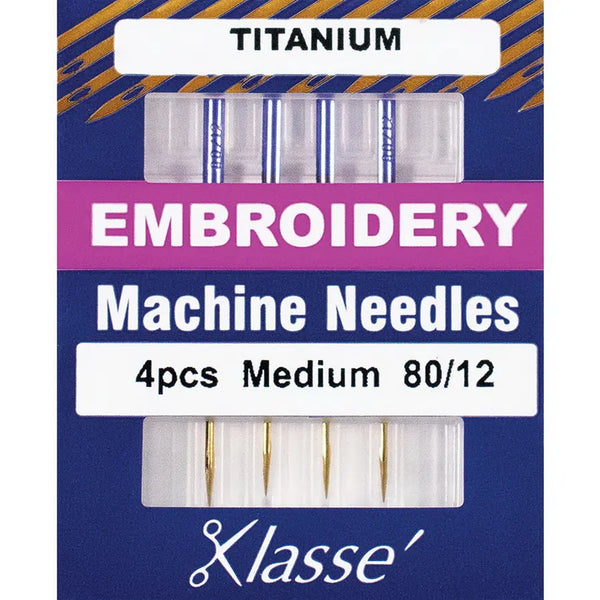 Klasse Titanium Embroidery 80-12, 4 Needles – My Girlfriend's Quilt Shoppe