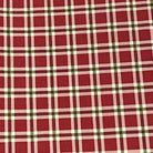 Red, green, and white plaid pattern fabric swatch