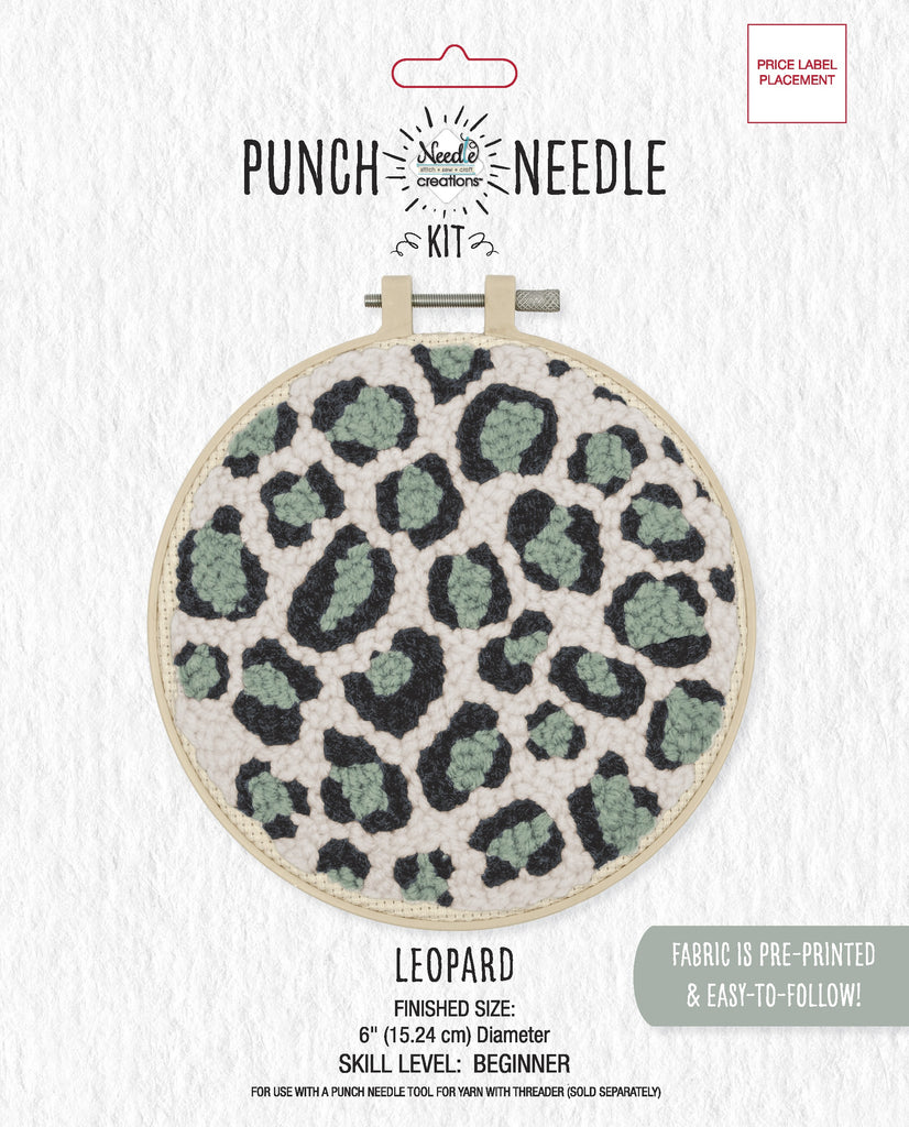 6" Punch Needle Kit - Leopard 