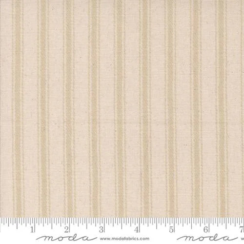 Farm and Garden Canvas- Toast Stripes 1 Yard Cut