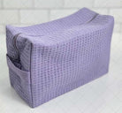 Waffle Weave Cosmetic Bag -Lilac