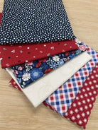 Star Spangled Beauty Red & Blue FQ Bundle (6)