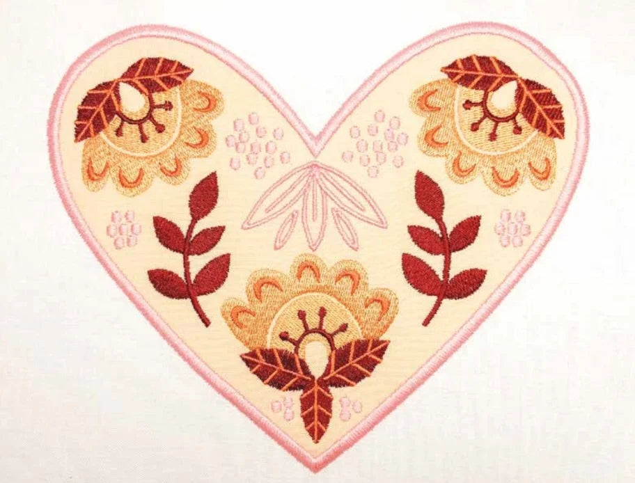 BOHO Heart Machine Embroidery Pattern