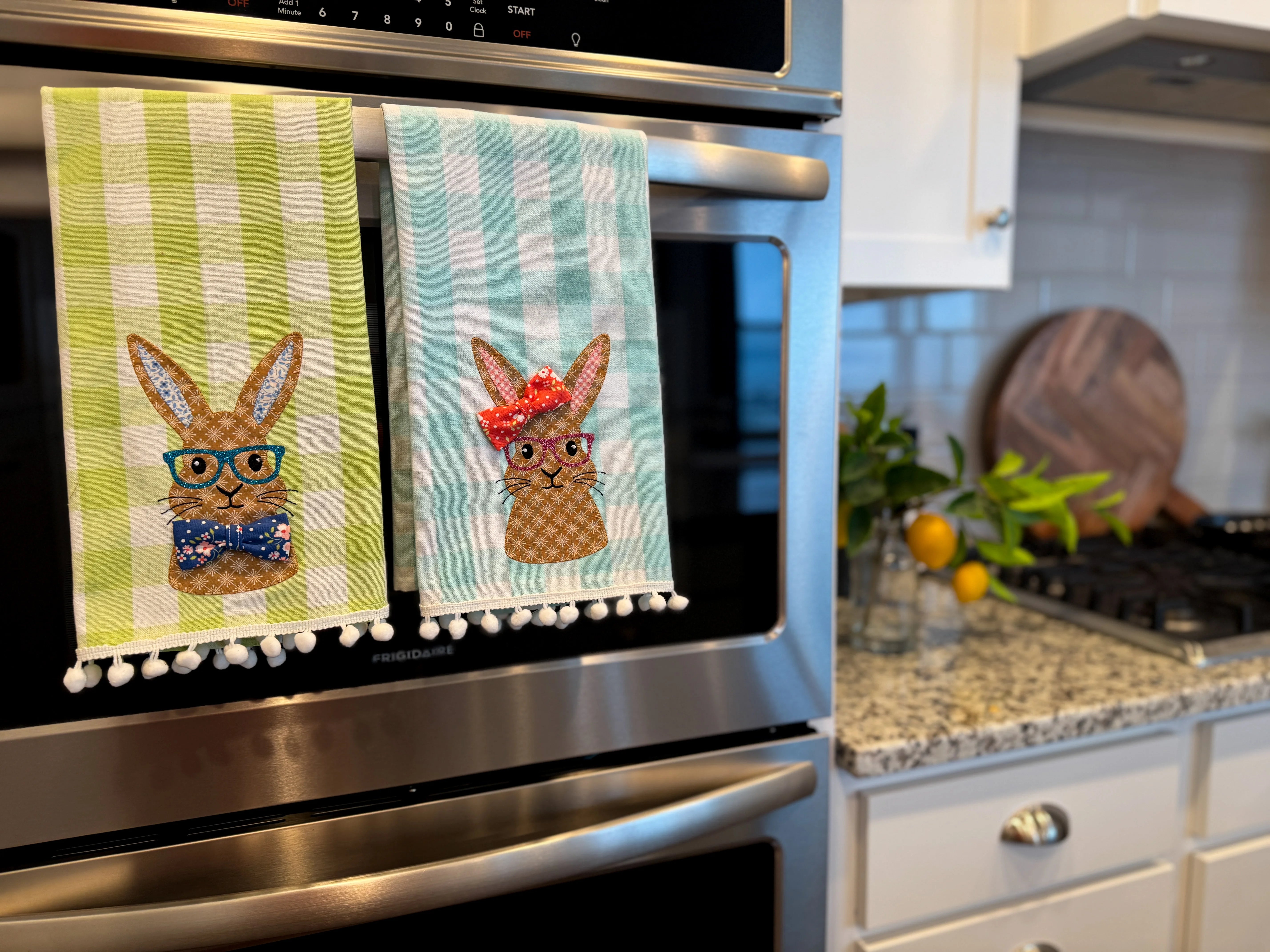 Mr. & Mrs. Bunny Towels Downloadable Pattern
