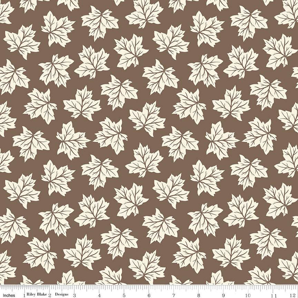 Riley Blake - Shades of Autumn Leaves, Brown (1 Yard Cut)