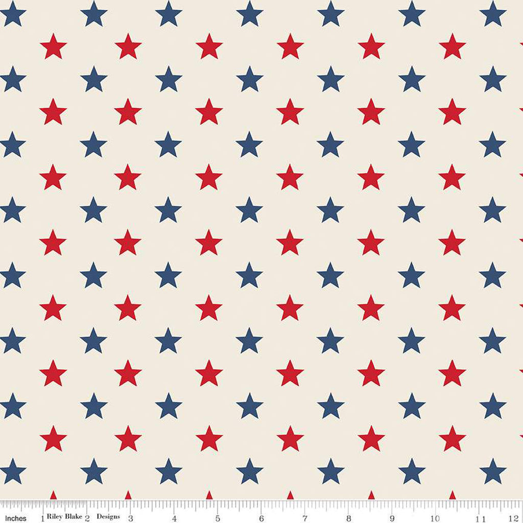 July Stars Cream Backing (1 Yard Cut)