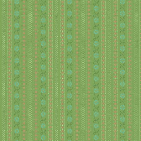 First Blooms Cross Stitch Key Lime