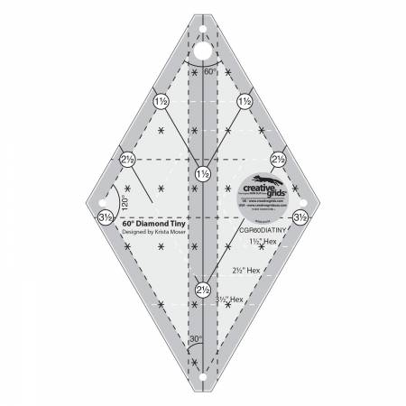 Creative Grids 60 degree tiny diamond ruler