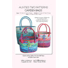 Advertisement for Aunties Two Patterns Camden Bags with colorful bags on a white background