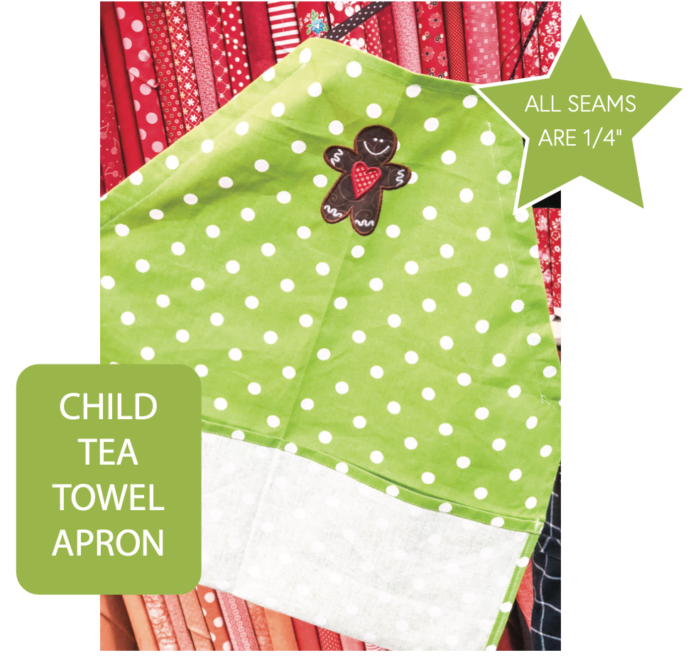 “What's Cookin’, Good Lookin’?” Child Tea Towel Apron (Downloadable Pattern)