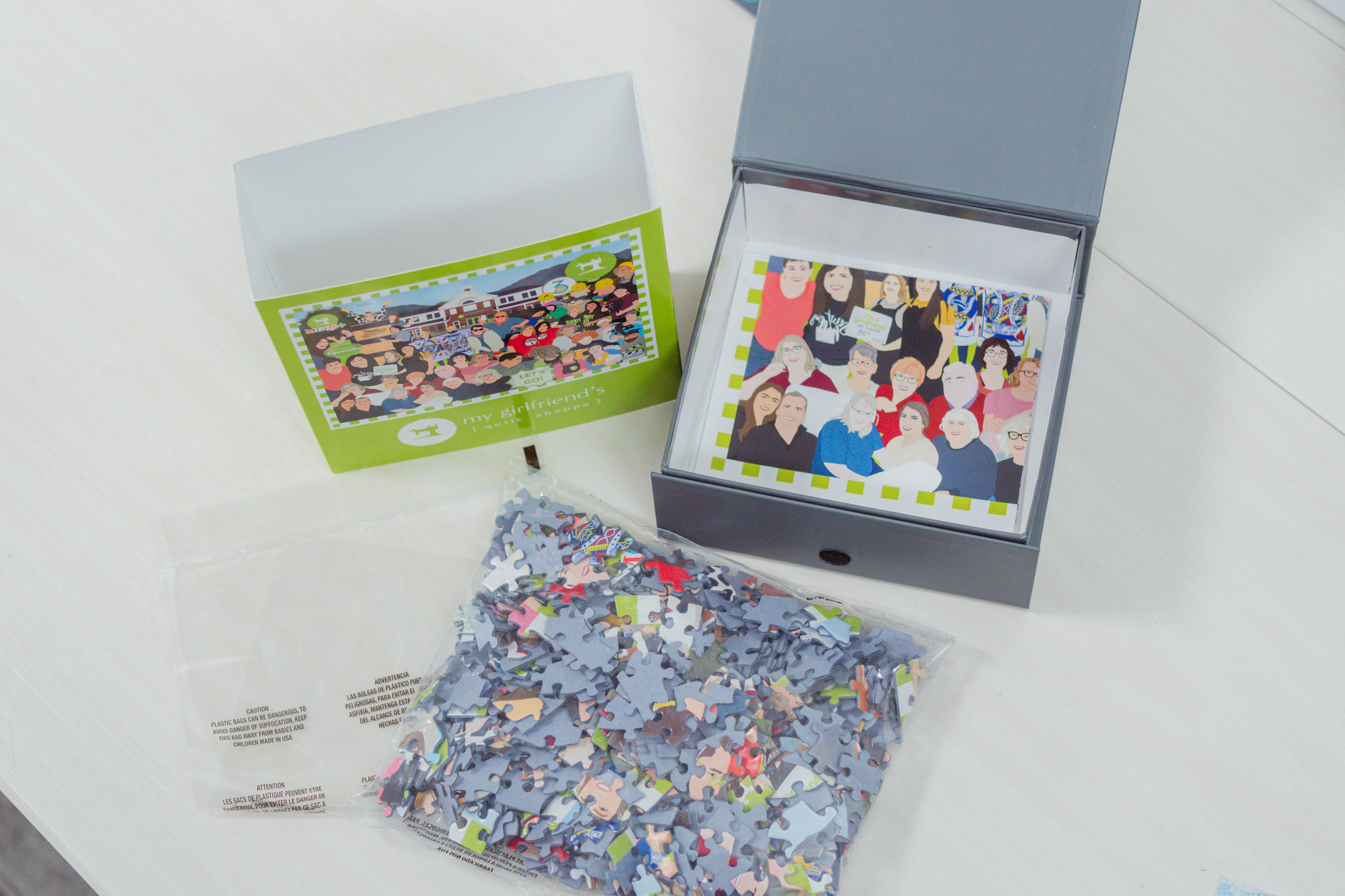 "Going to My Girlfriends" Puzzle open box