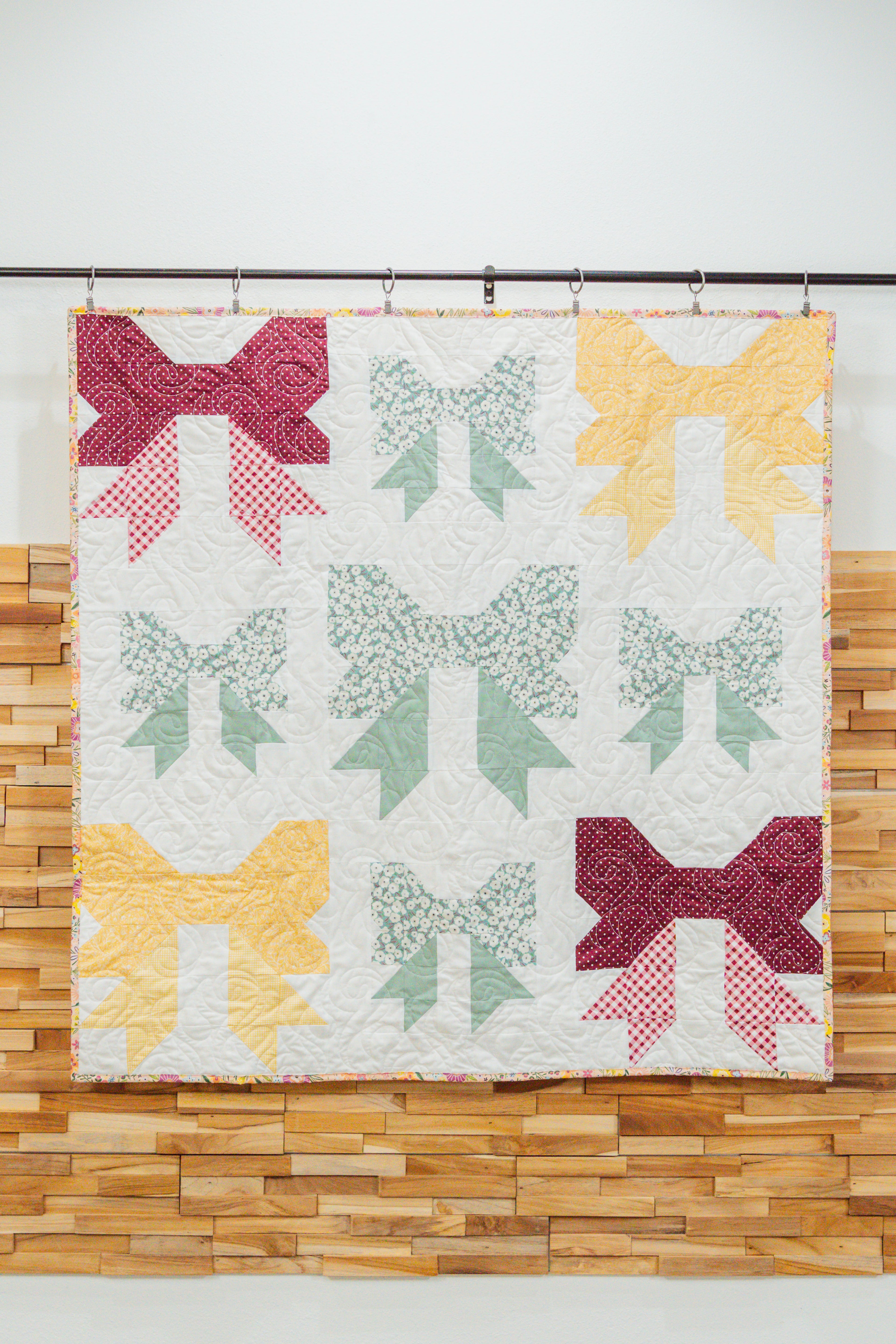 The Modern Knot Quilt  45"x 45" close up