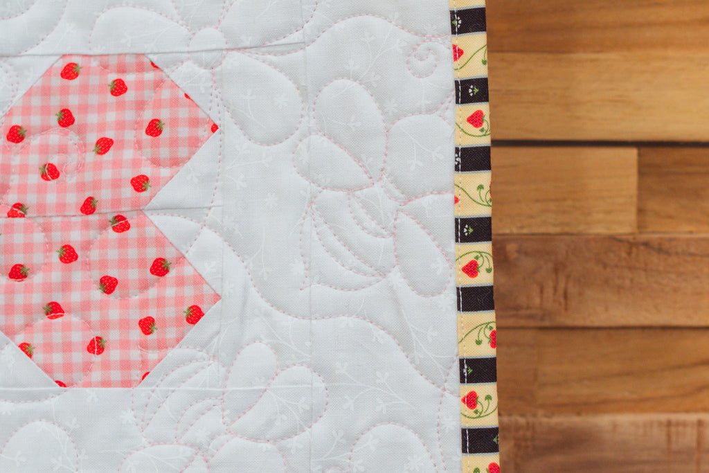 Floral Table Topper Binding 