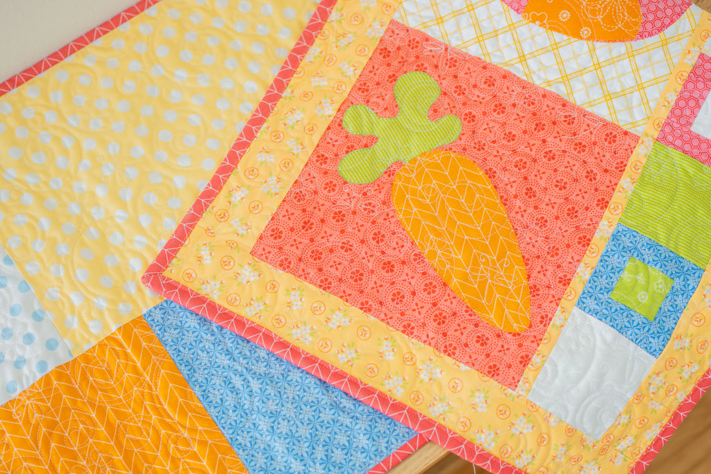 Easter Around The Block Table Runner Orange Carrot