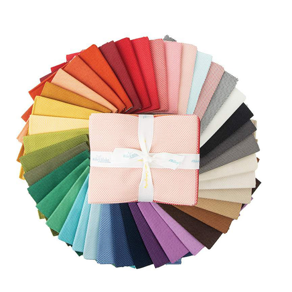 POParazzi fat quarter bundle in a circle displaying colored fabric 