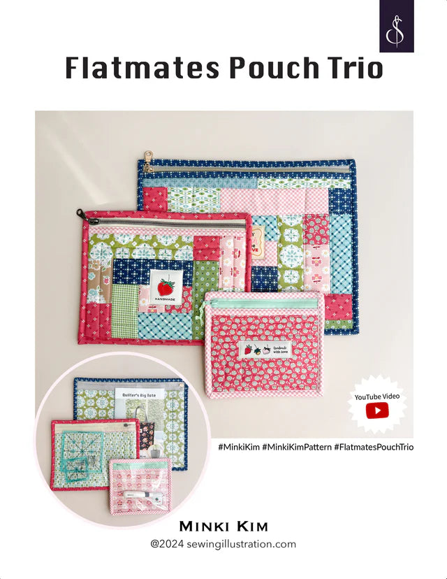 Minki Kim-Flatmates Pouch Trio Pattern