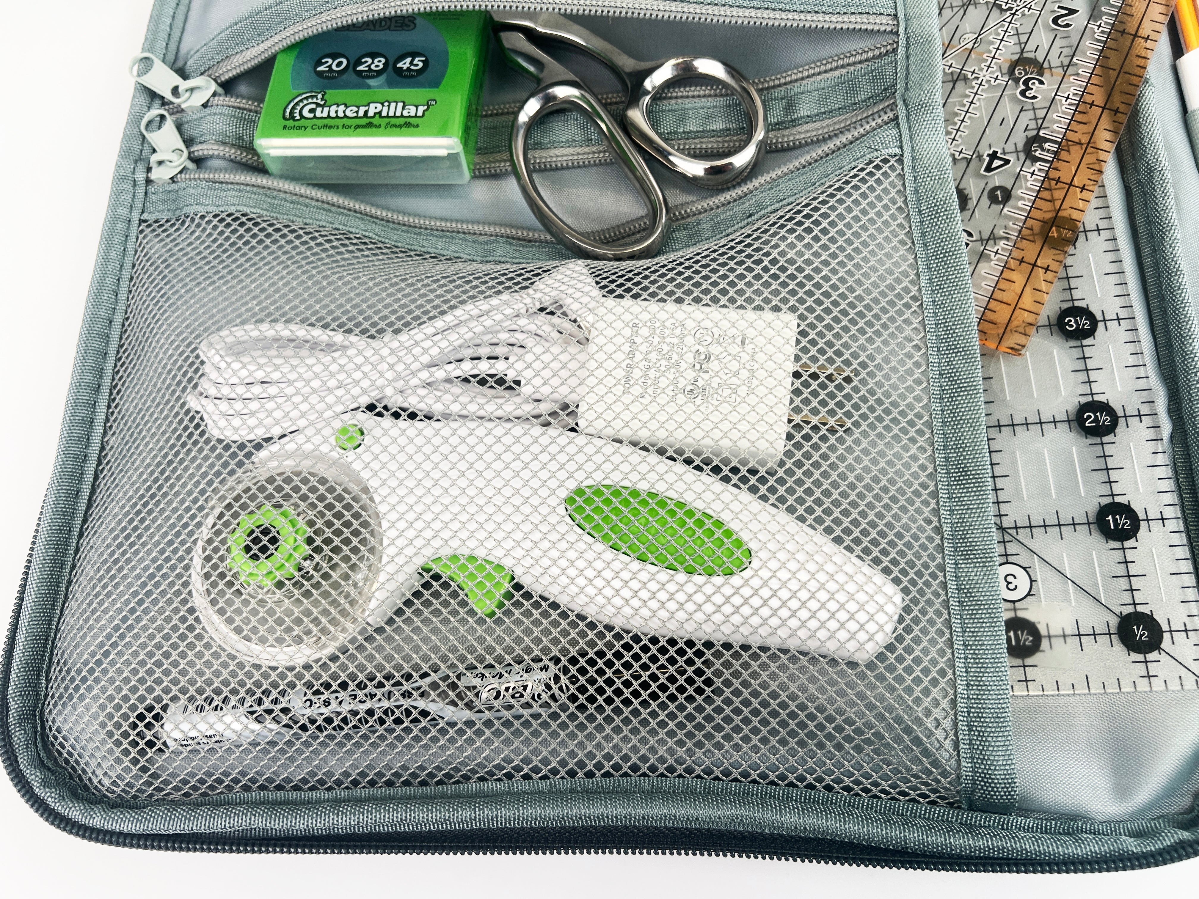 Cutterpillar Glow Mini Tote inside pouch