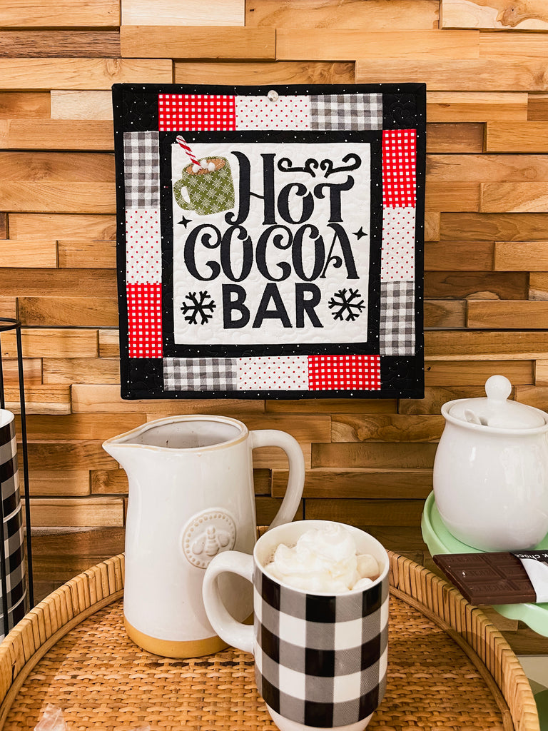 Hot Cocoa Bar Mini Quilt decor