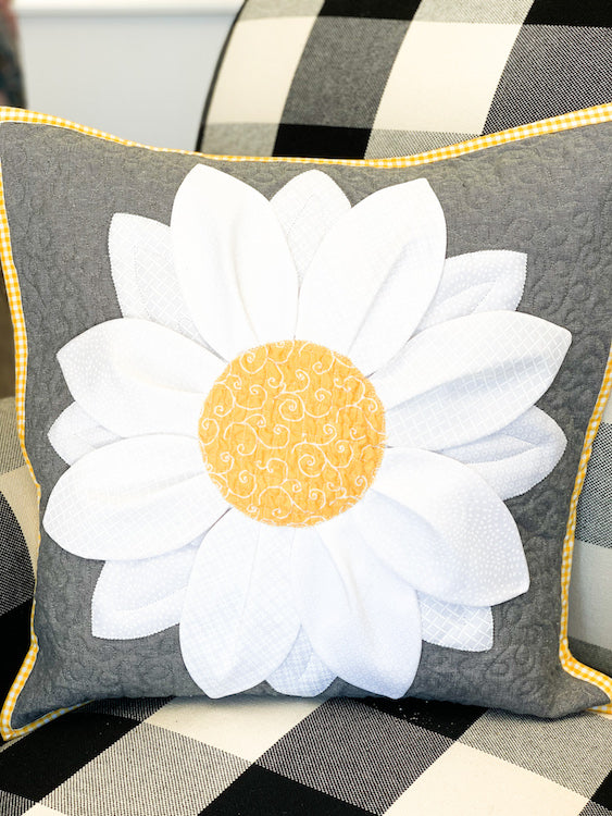 yellow flower pillow