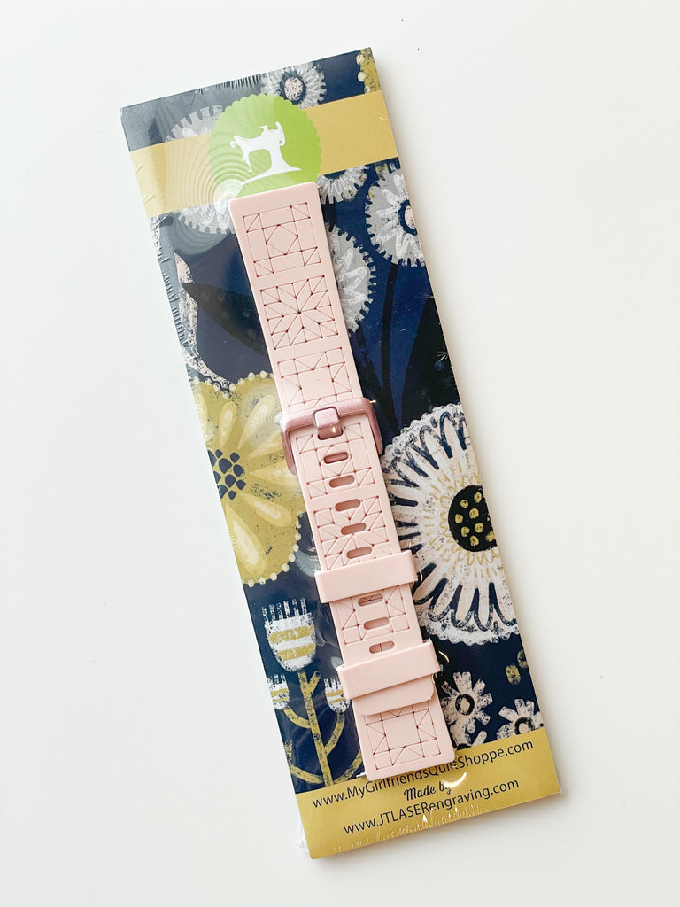 MGQS Large Exercise Watch Band - Quilt Block - Rose Gold (Fitbit)