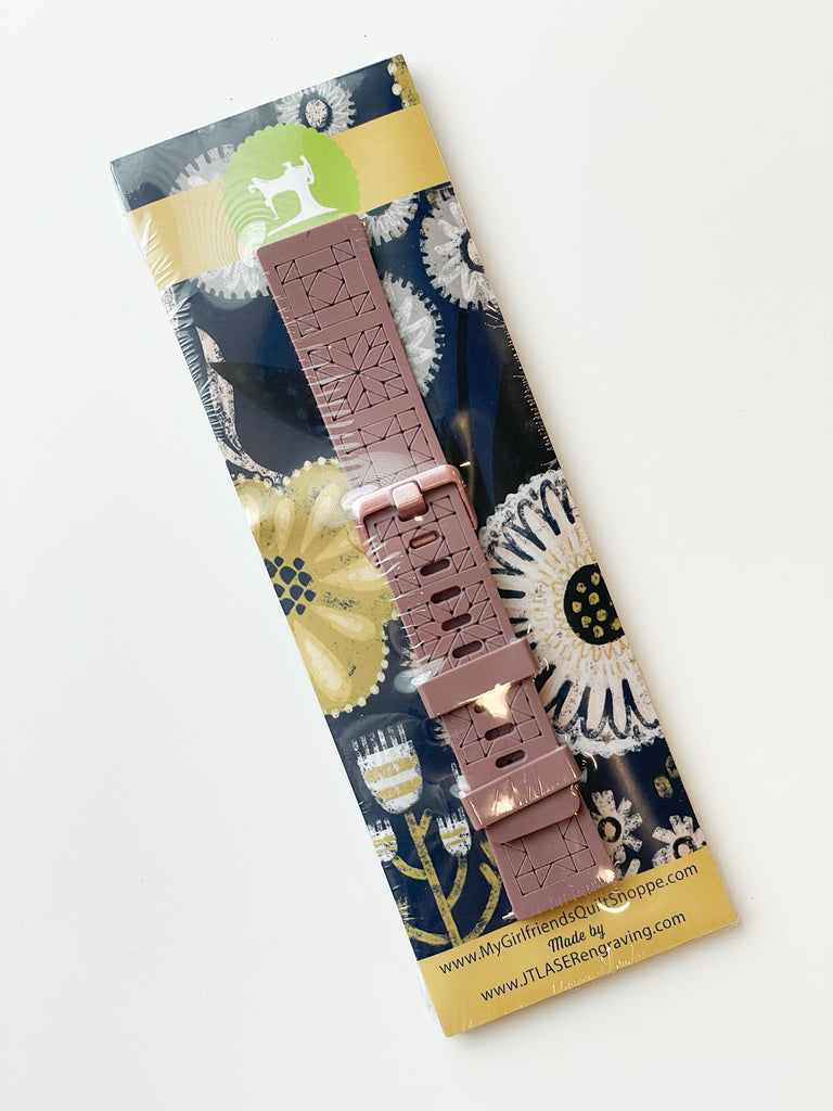 MGQS Small Exercise Watch Band - Quilt Block - Chestnut (Fitbit)