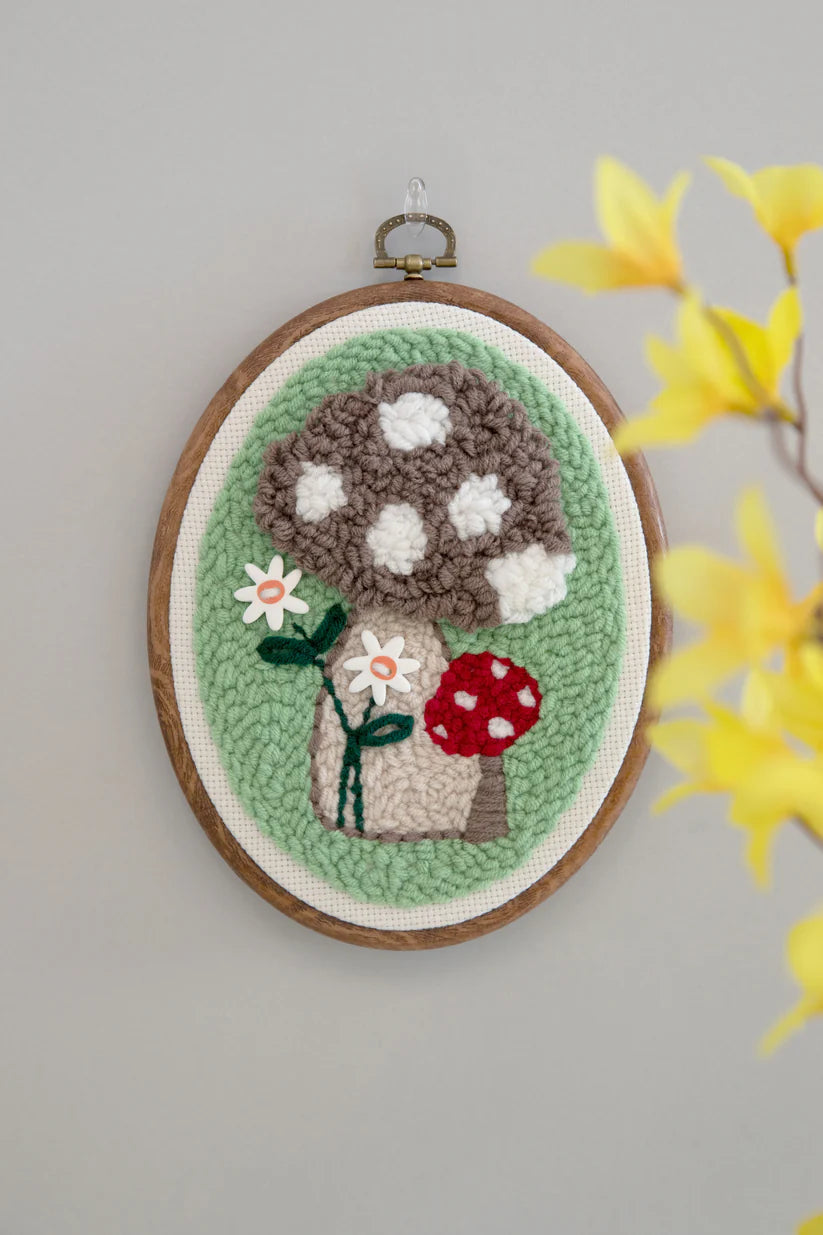 Kimberbell Punch Needle Embroidery Kit - Mushroom Meadow!