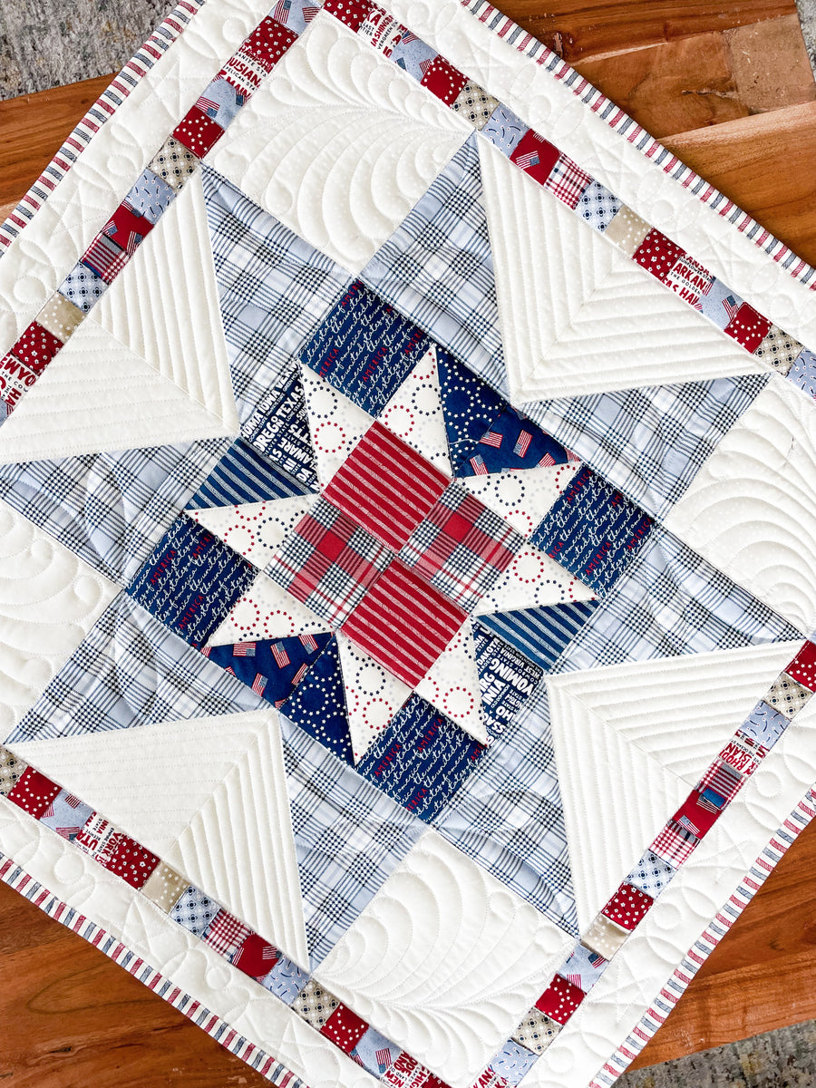 Scrappy Star Mini Quilt (Downloadable Pattern) – My Girlfriend's Quilt ...