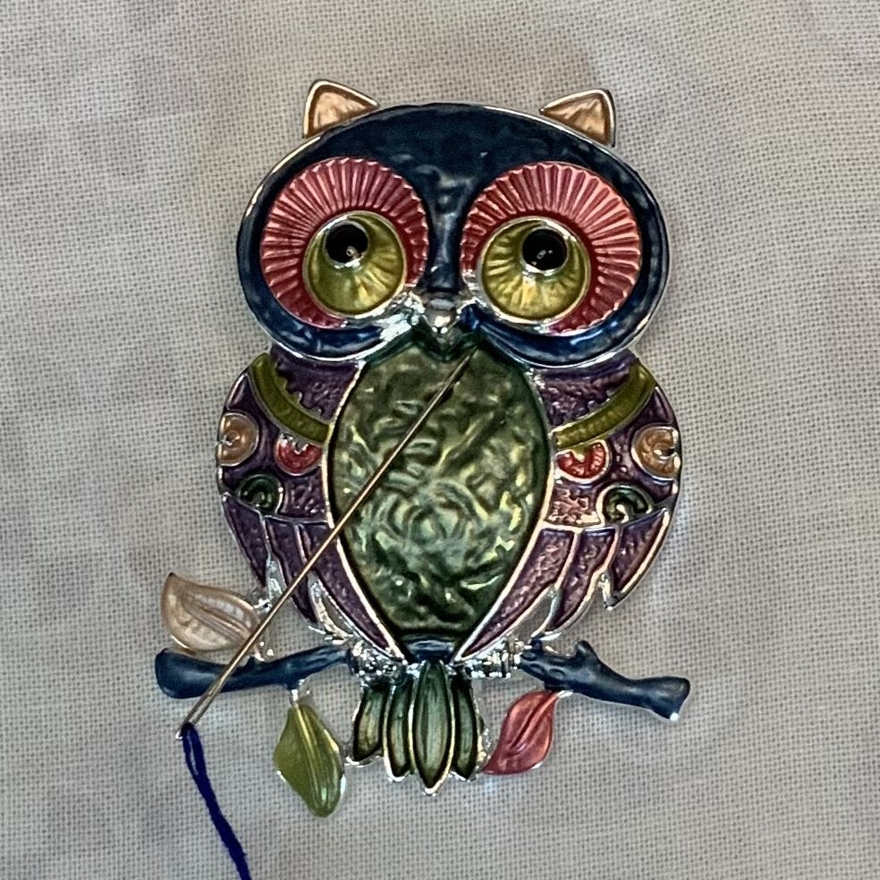 Owl Jewel Tone Needle Nanny