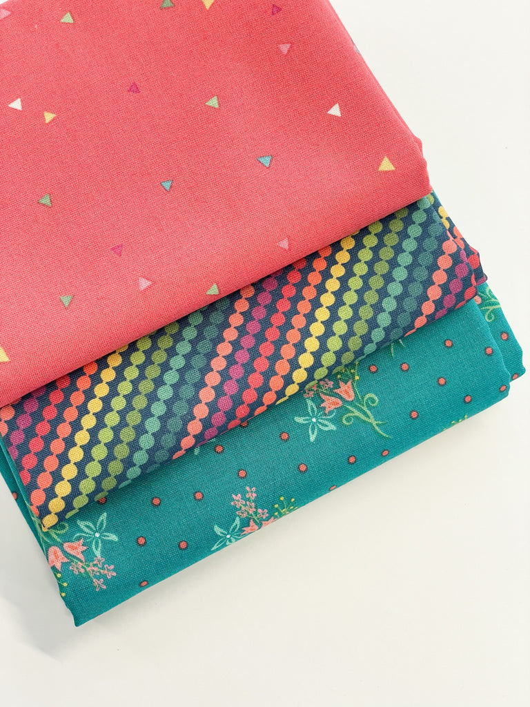 pink blue rainbow fabric 