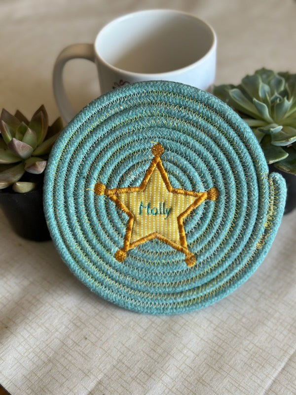 Howdy Rope Coaster Machine Embroidery Designs Star