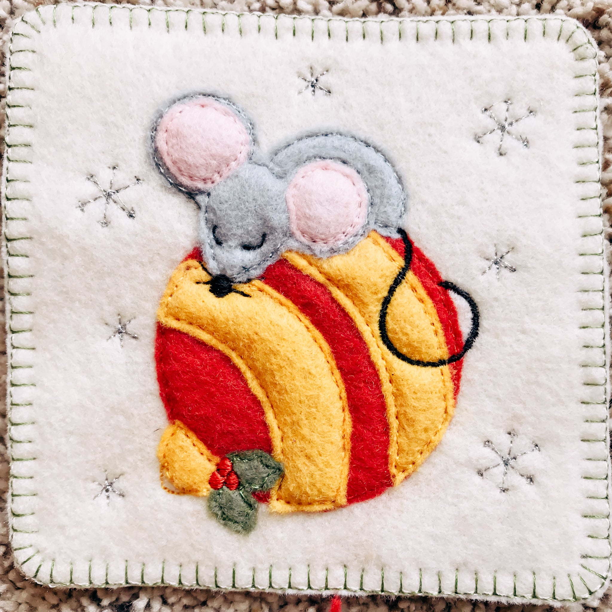 Woodland Animal Ornament: Machine Embroidery (Downloadable Pattern
