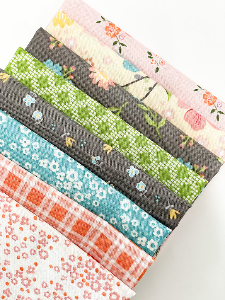 Spring is in Town Fat Eighth Bundle. Assortment of 8 fabrics 