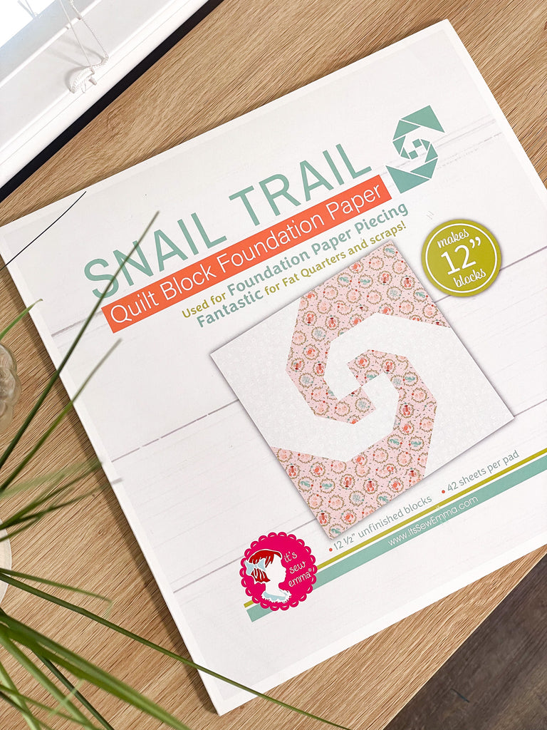 Snail Trail Quilt Block Foundation Paper - 12"