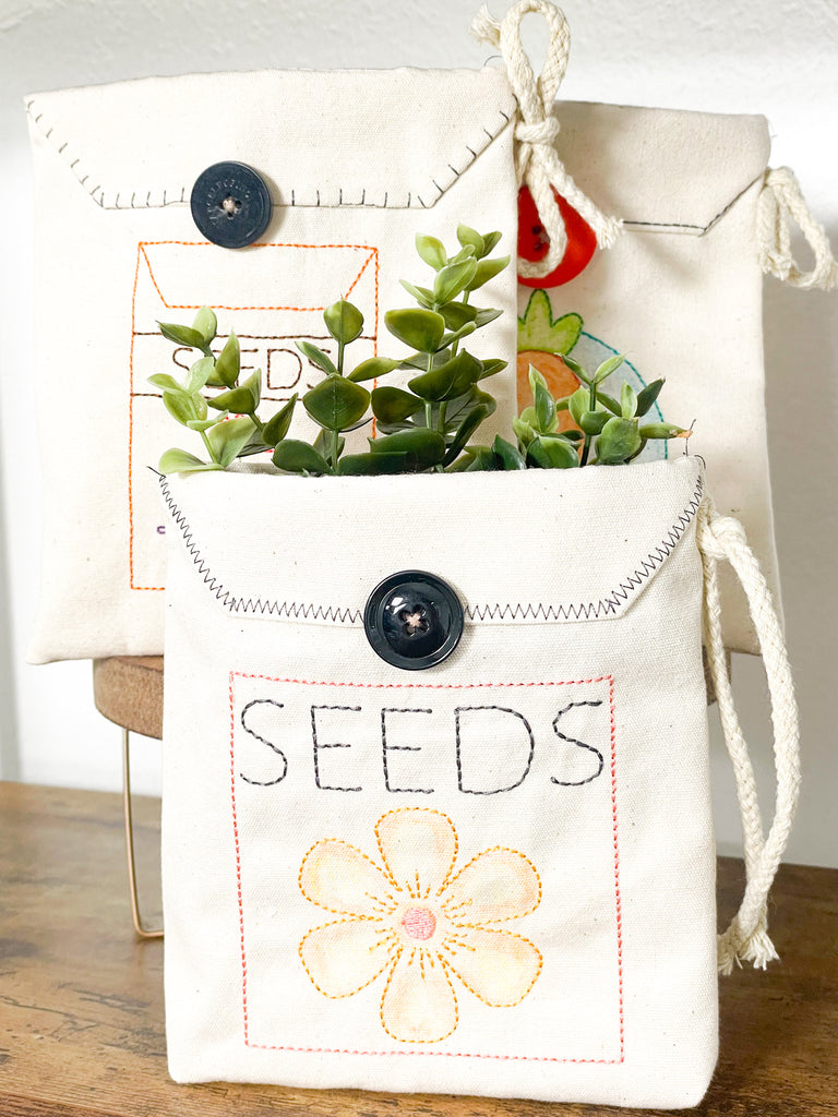 Seed Packet Sewing and Machine Embroidery 